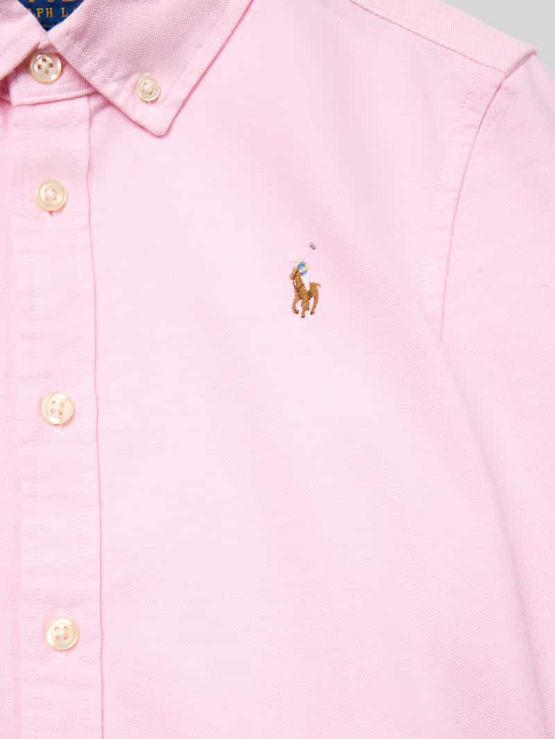 Polo Ralph Lauren Teens Regular fit overhemdblouse met logostitching model 'Trinetteox'