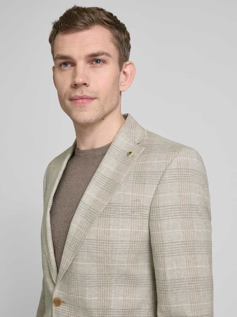 carl gross Slim fit 2-knoops colbert met linnen model 'Theo'