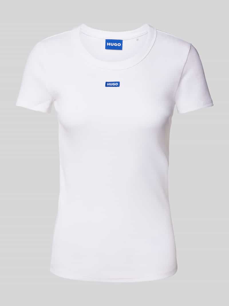 Hugo Blue T-shirt met labeldetail