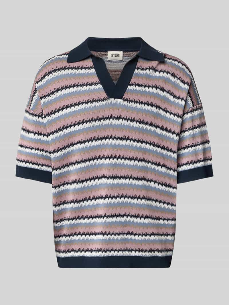 drykorn Oversized poloshirt met V-hals model 'LAURENZZO'