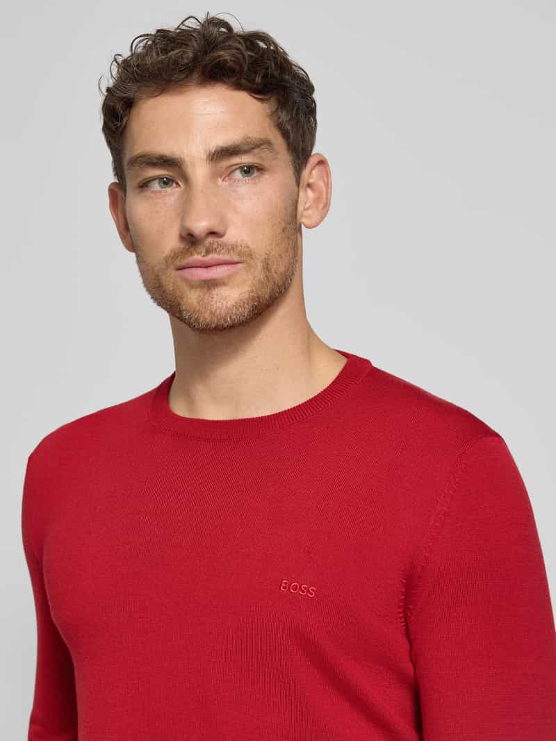 Boss Regular fit gebreide pullover van pure scheerwol model 'BOTTO'