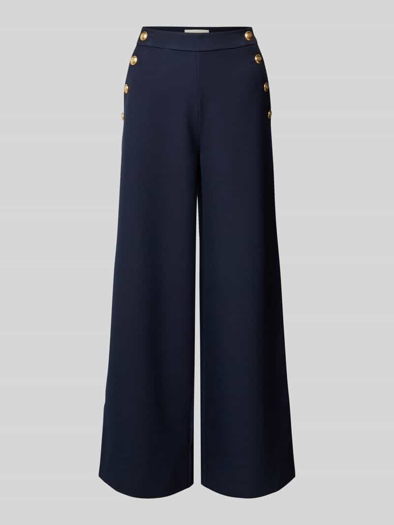 Gant Wide leg stoffen broek met knoopsluitingen
