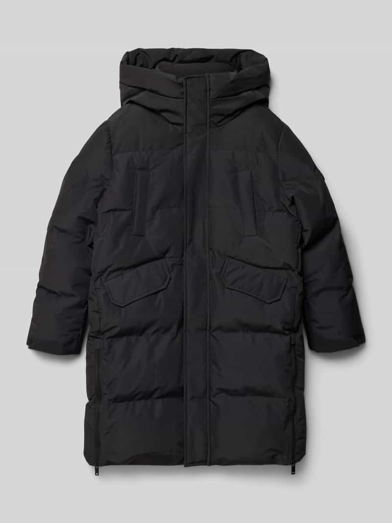 CARS JEANS Gewatteerde lange jas met capuchon model 'BEALLA'