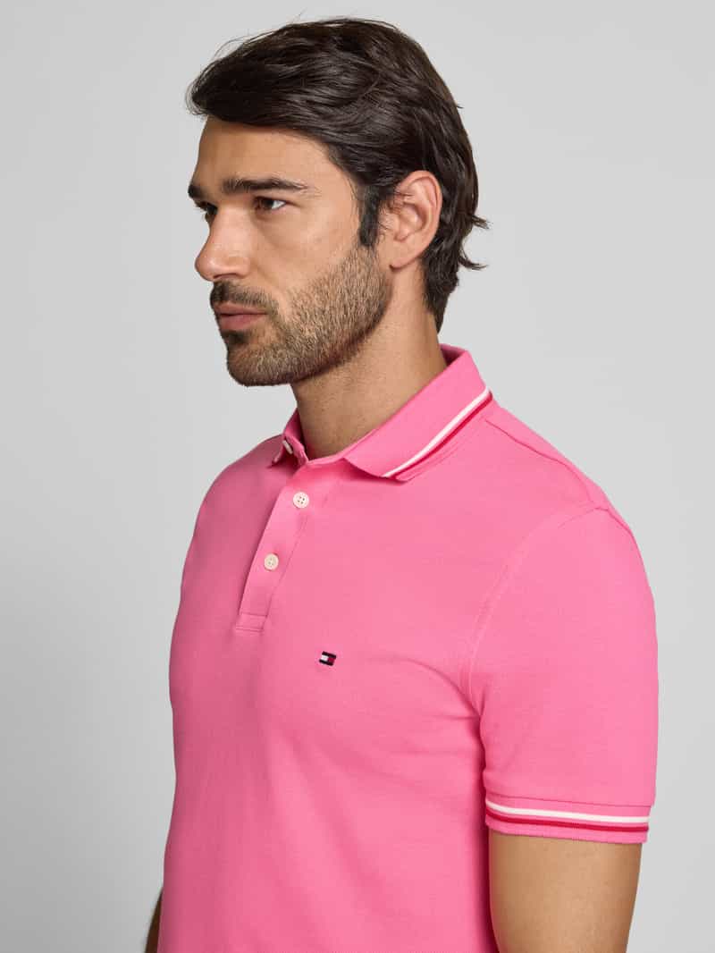 Tommy Hilfiger Regular fit poloshirt van katoenmix
