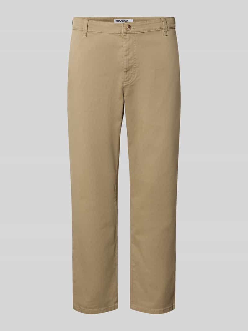 straight fit broek van katoenmix