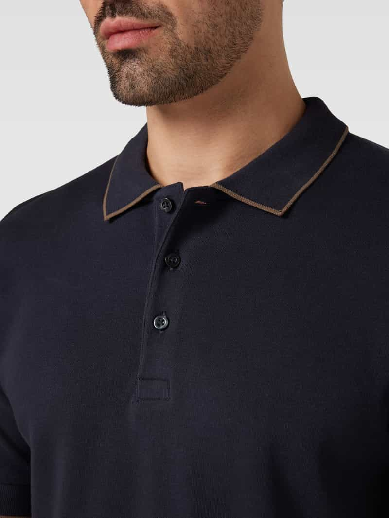 Marc O'Polo Regular fit poloshirt met contraststrepen