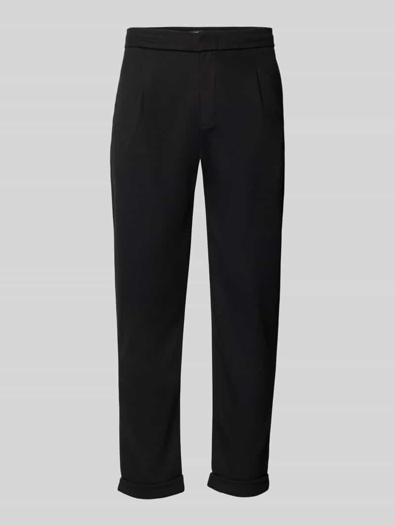 MCNEAL Tapered fit bandplooibroek met structuurmotief