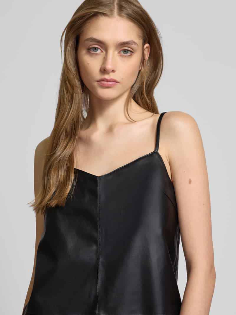 EDITED Mini-jurk in leerlook model 'Ellis'