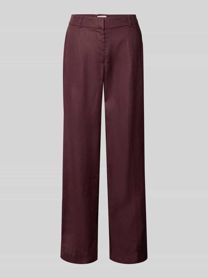 MSCH Copenhagen Straight leg linnen broek met steekzakken