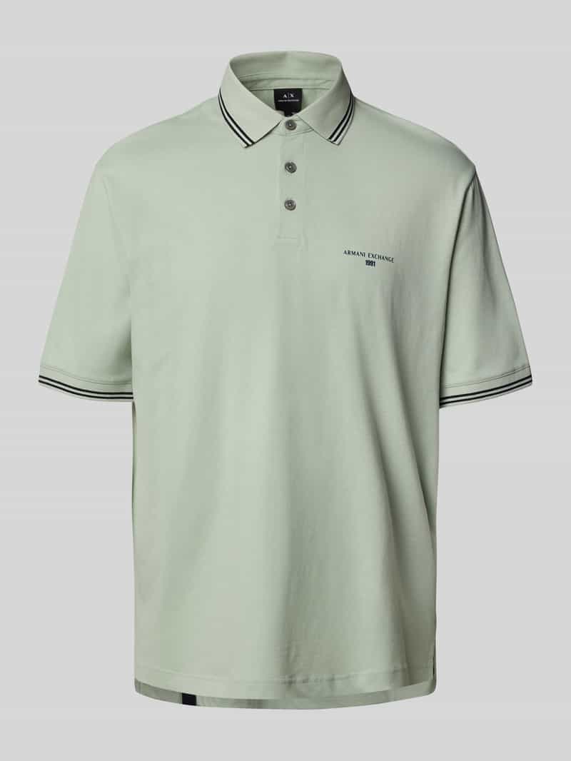 Armani Exchange Poloshirt met labelprint