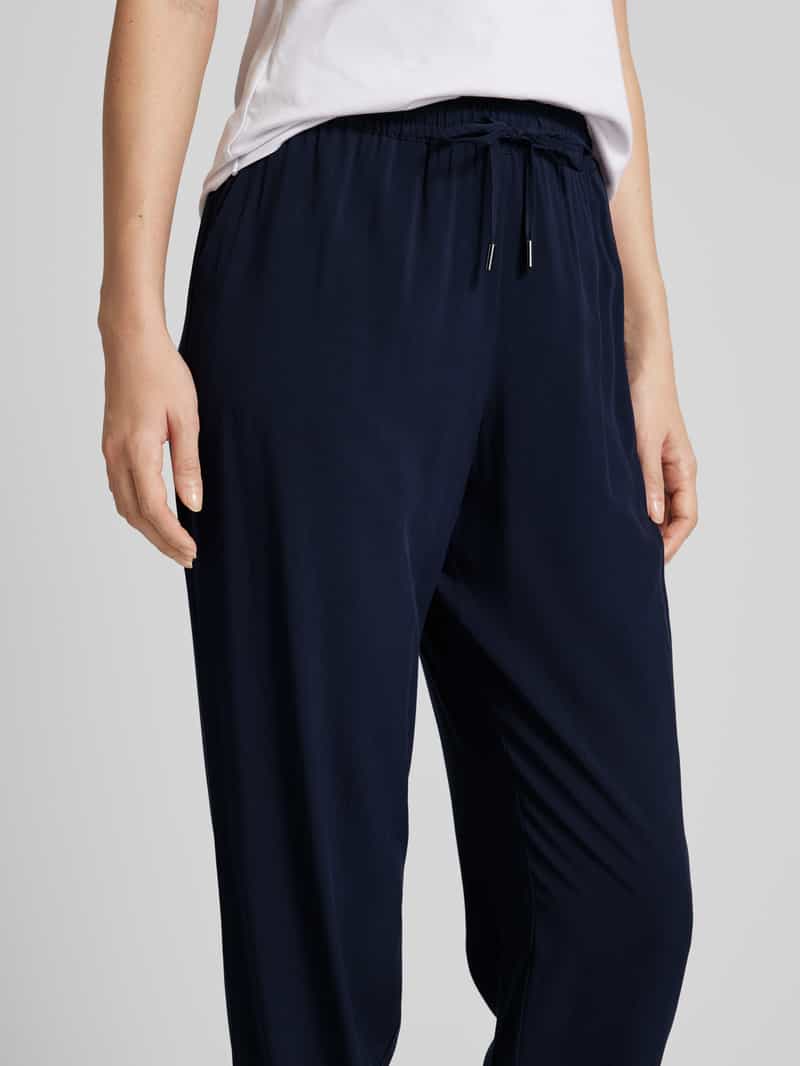 Christian Berg Woman Tapered fit stoffen broek met tunnelkoord