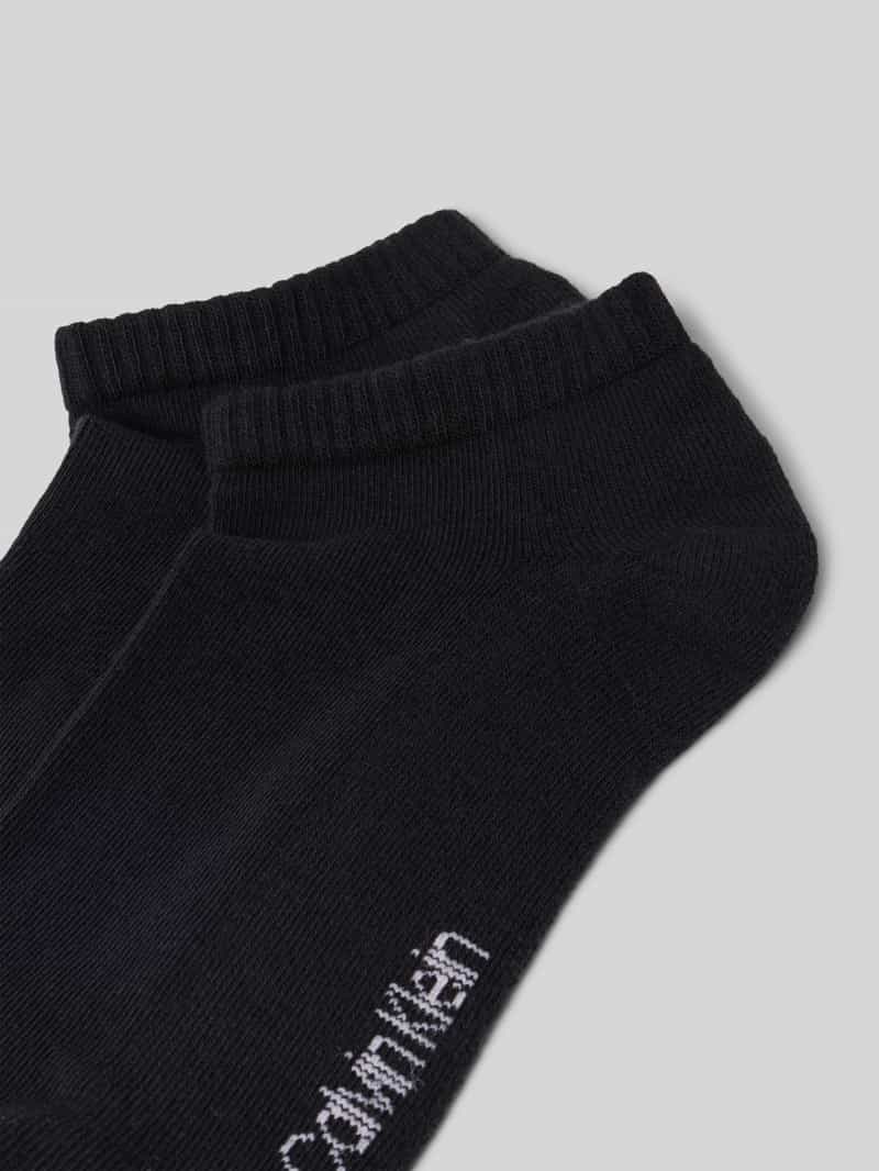 Calvin Klein Jeans Sneakersokken met logostitching in een set van 2 stuks