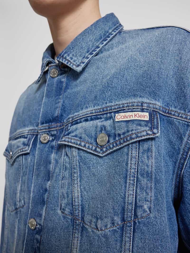 Calvin Klein Jeans Jeansjack met paspelzakken op de borst