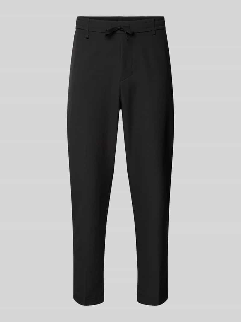 BOSS Green Regular fit stoffen broek met tunnelkoord model 'Convert'