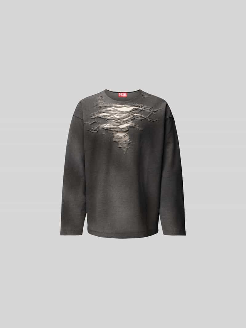 Shirt met lange mouwen in used-look
