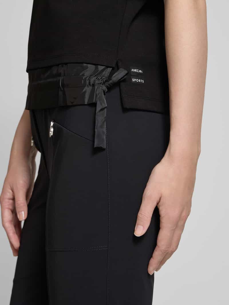 Marc Cain T-shirt van modalmix met strikdetails