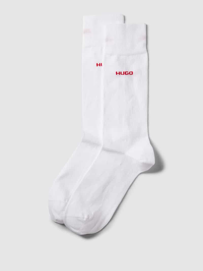 HUGO Sokken met labeldetail in een set van 2 paar