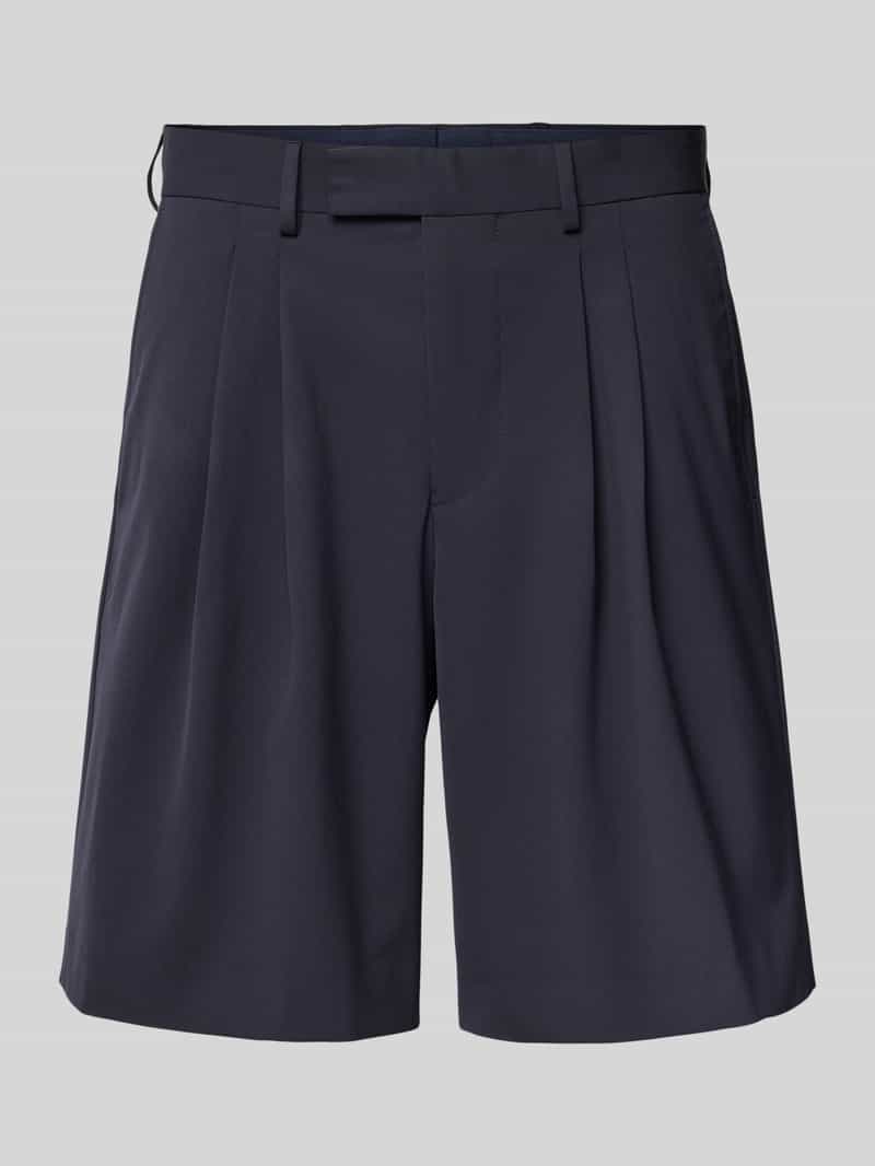 Selected Homme Relaxed fit korte broek met bandplooien model 'LIAM'