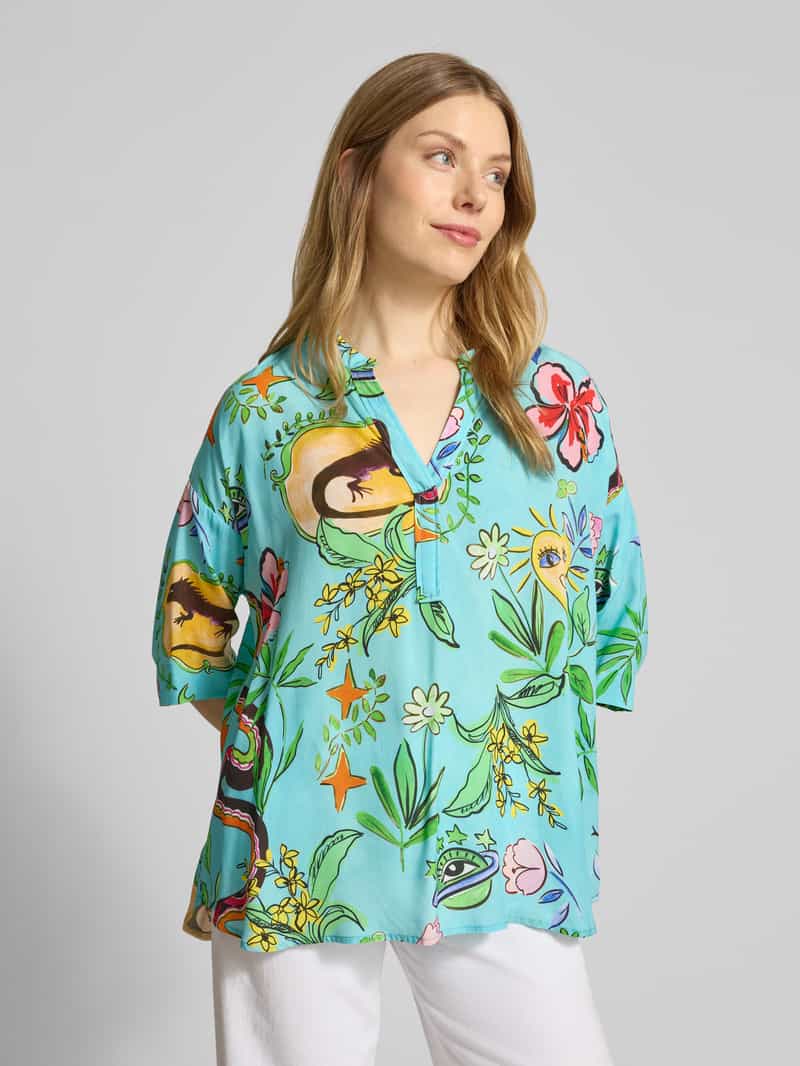 Emily Van den Bergh Blouse met tuniekkraag en 3 4-mouwen