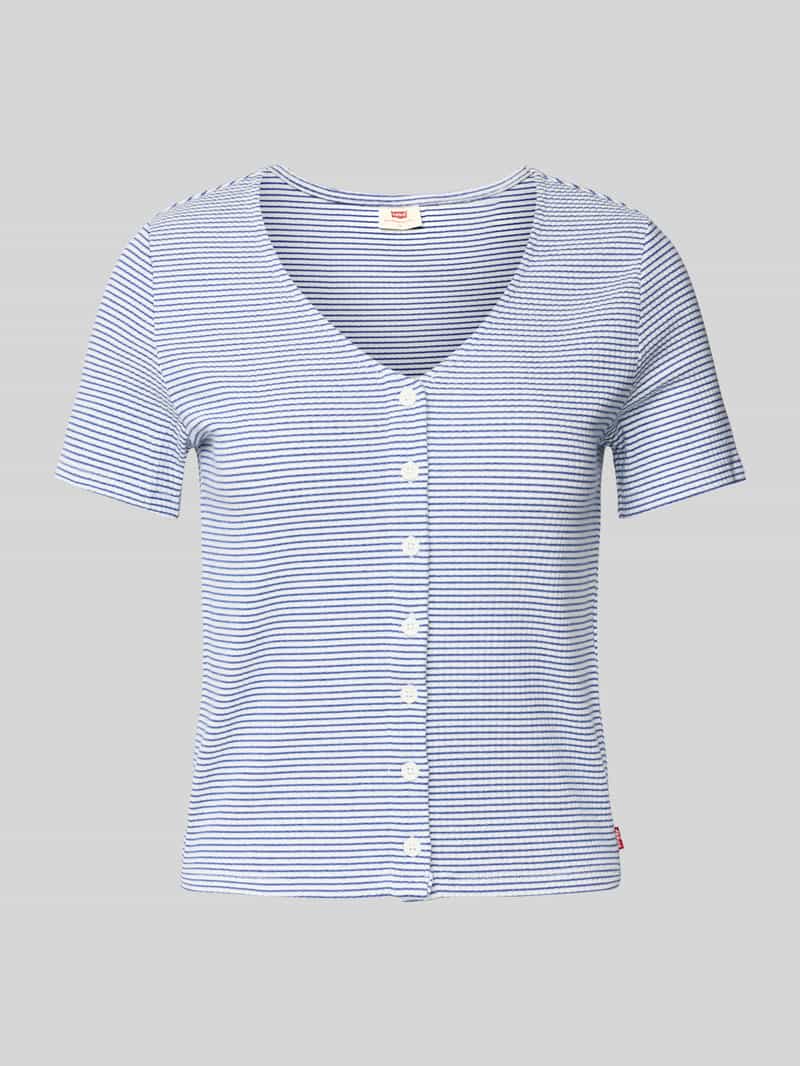 Levi's T-shirt met doorknoopsluiting model 'MUSE'