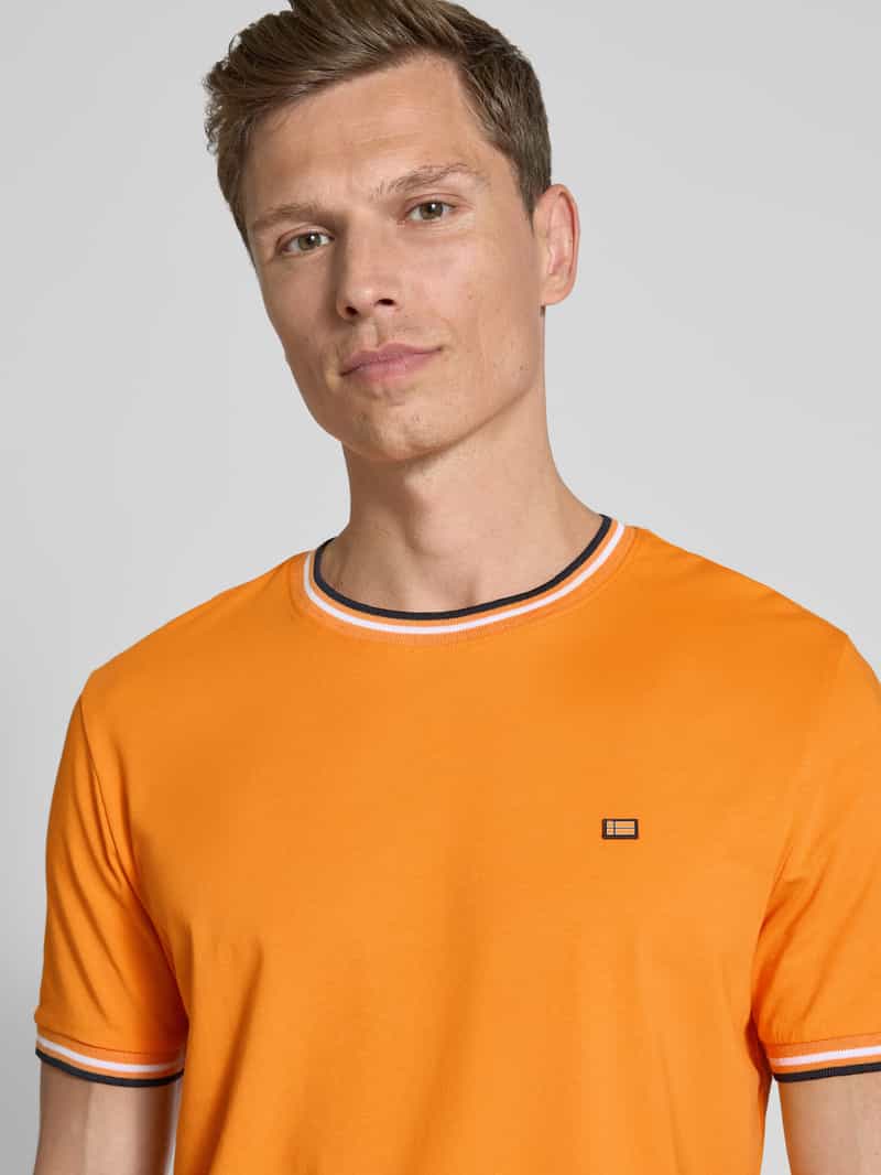 Christian Berg Men T-shirt met ribboorden