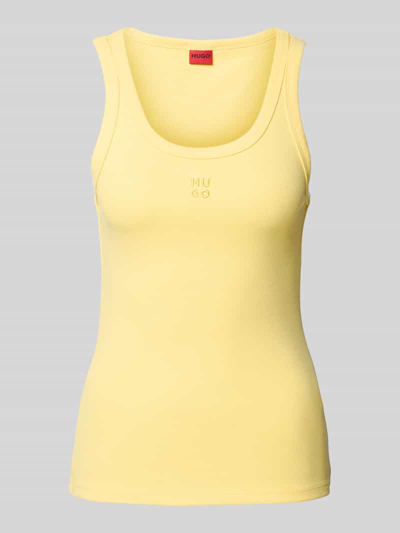HUGO Tanktop met labelstitching model 'Datamia'
