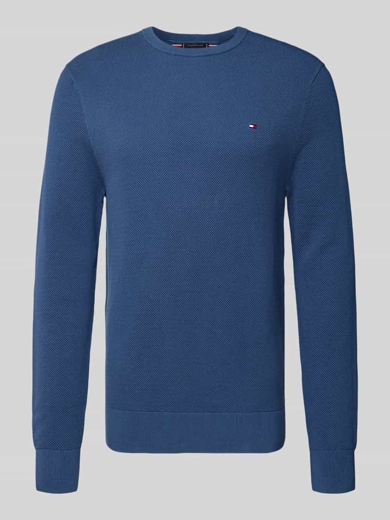 Tommy Hilfiger Regular fit gebreide pullover van zuiver katoen