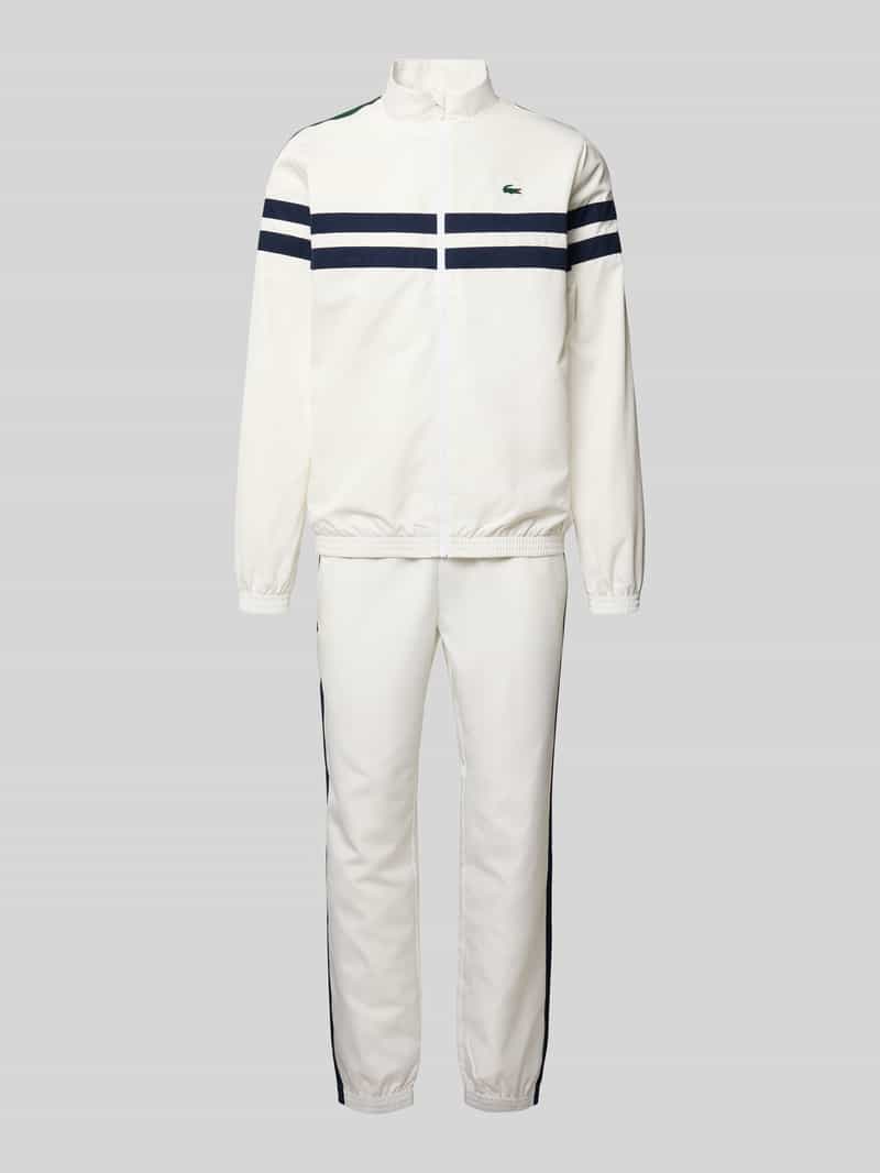 Lacoste Regular fit trainingspak met contraststrepen