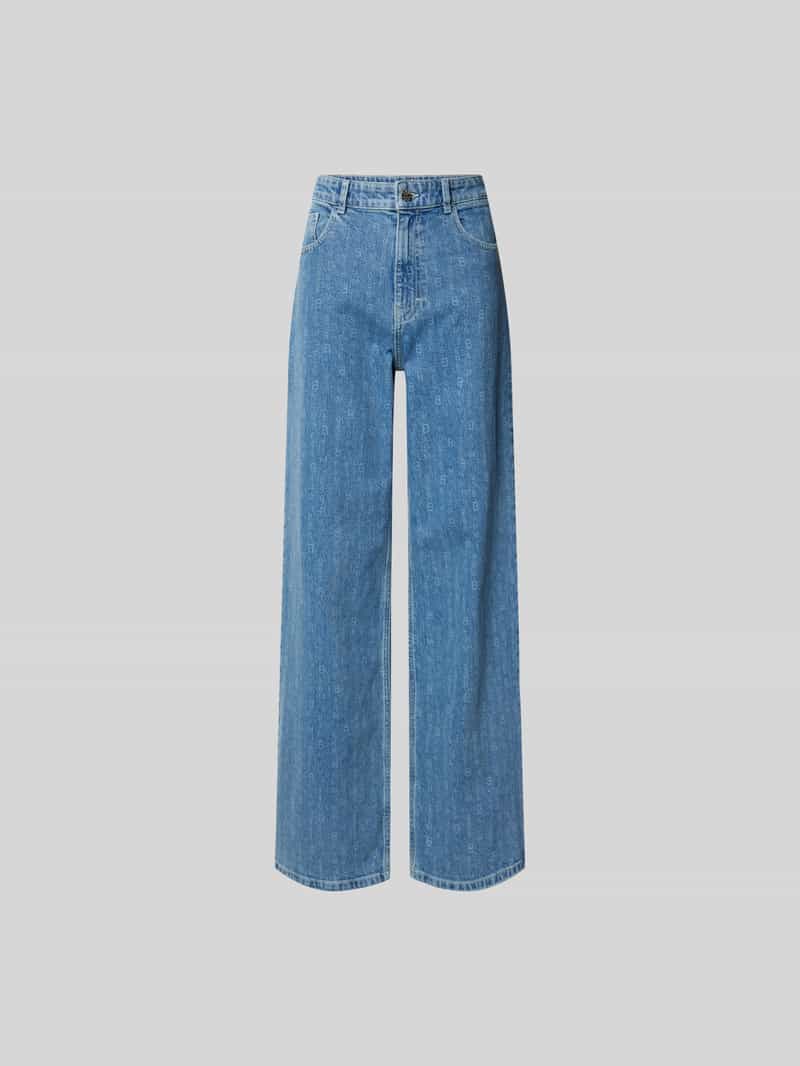 Jeans met all-over motief
