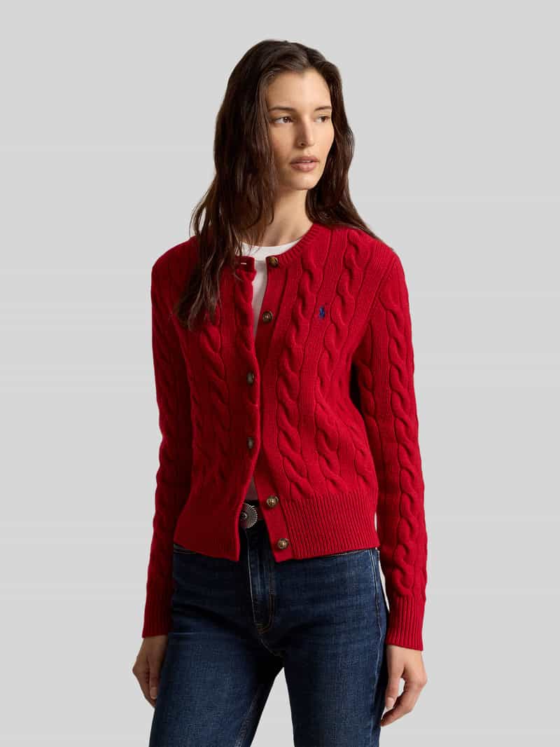 Polo Ralph Lauren Regular fit gebreid jack van wol met kasjmier-aandeel