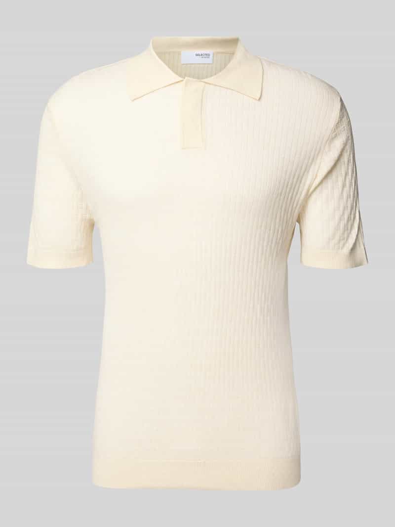 Selected Homme Regular fit poloshirt van een mix van katoen en lyocell model 'CHANCE'