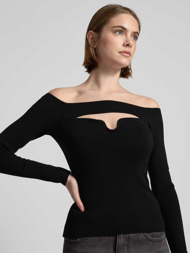 LeGer by Lena Gercke Shirt met lange mouwen en carmenhals model 'Evelin Jumper'
