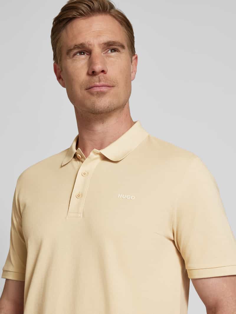 HUGO Poloshirt met labelprint model 'Donos'