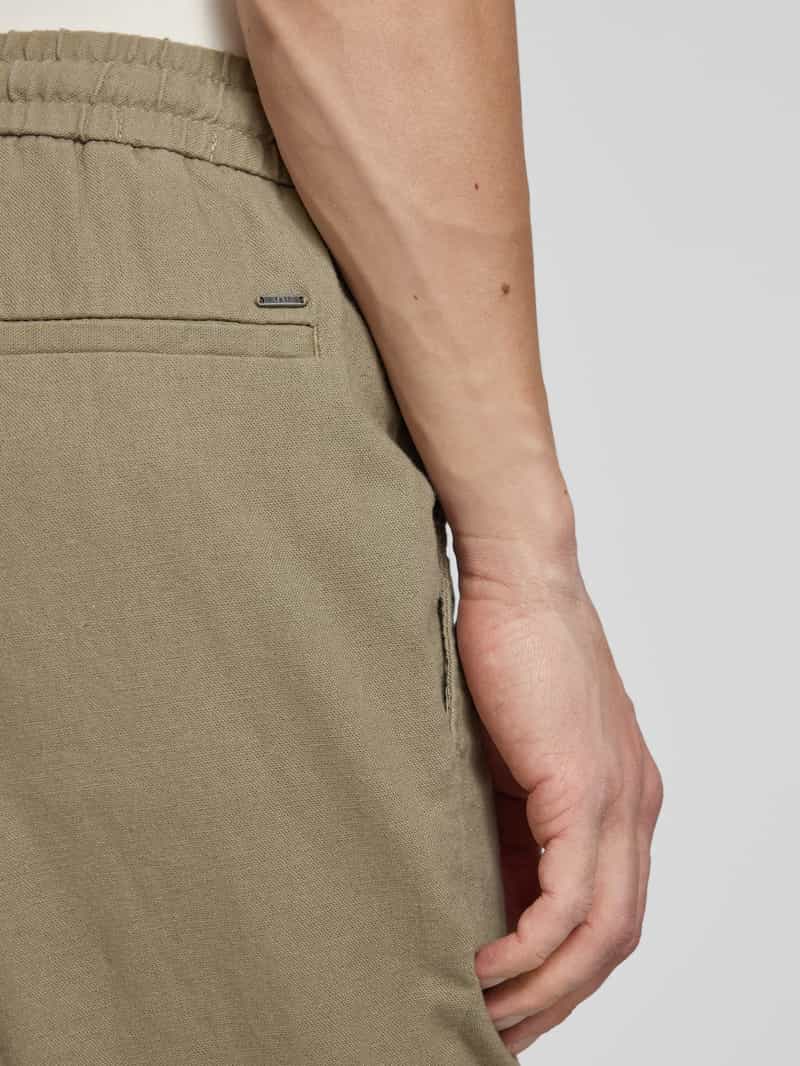 Only & Sons Korte stoffen broek van linnenmix model 'LINUS'