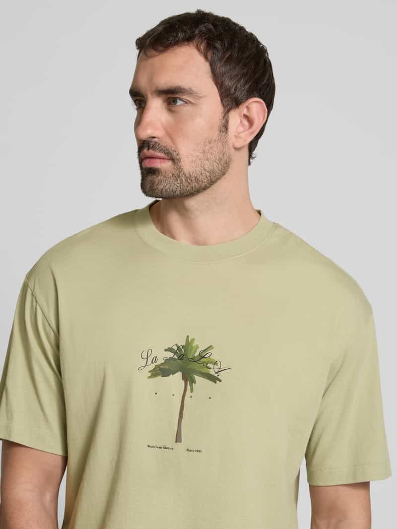 HUGO T-shirt met labelprint model 'Duwom'