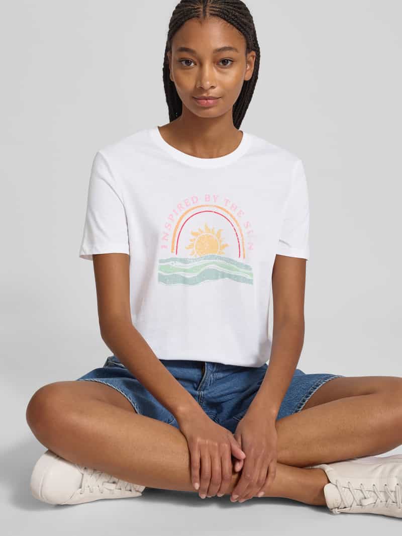 Only Regular fit T-shirt van puur katoen model 'HENNY LIFE'