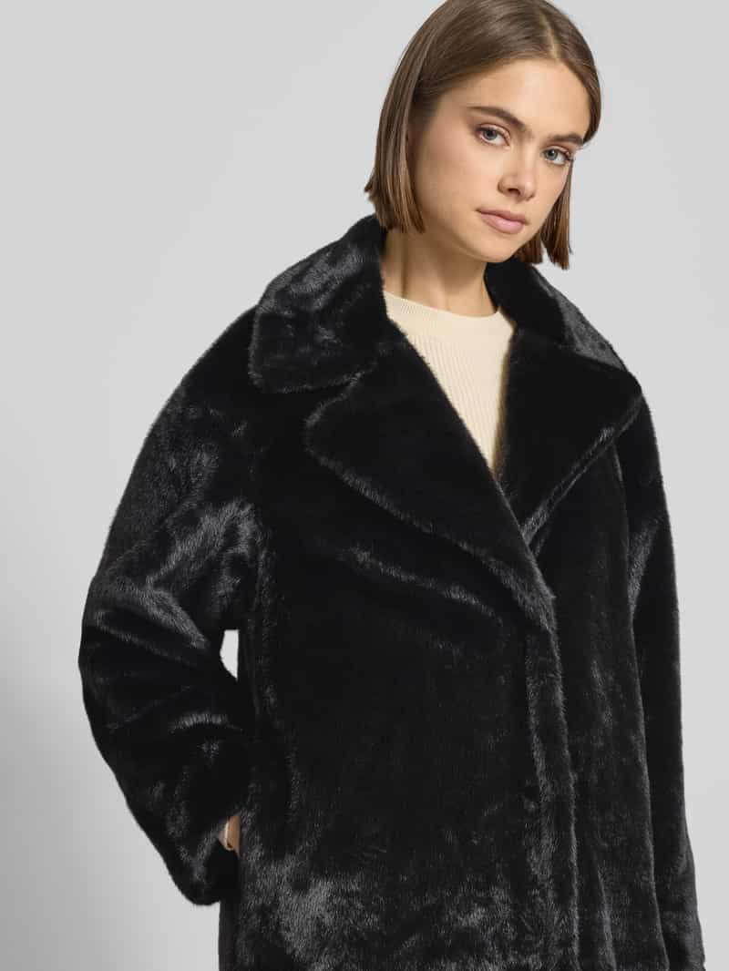 Only Regular fit lange jas met imitatiebont model 'MEAGAN'