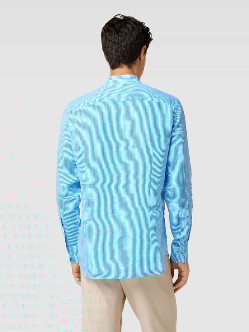 Linnen overhemd met streepmotief, model 'KLARKE' MC2 Saint Barth