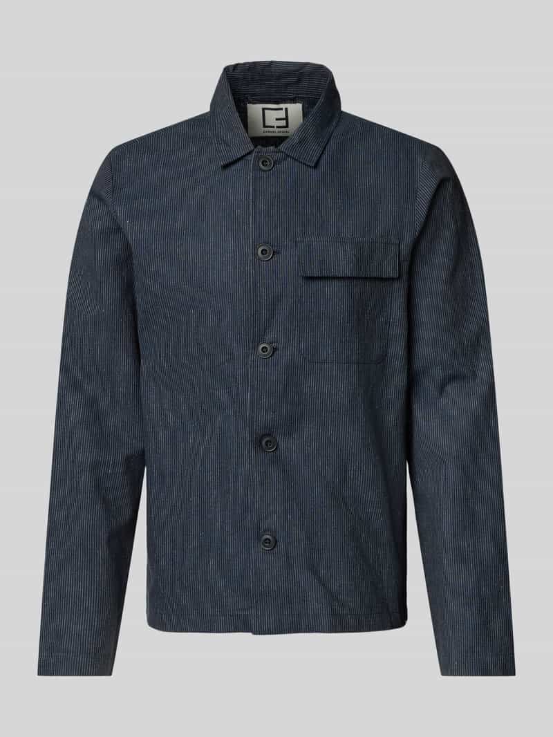 casual friday Regular fit overshirt van linnenmix model 'MYLES'