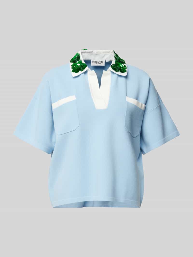 Essentiel Antwerp Gebreid shirt met platte kraag model 'Hoiseau'