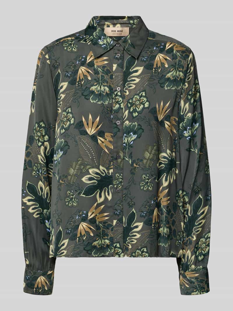 MOS MOSH Regular fit blouse met platte kraag model 'Abina'