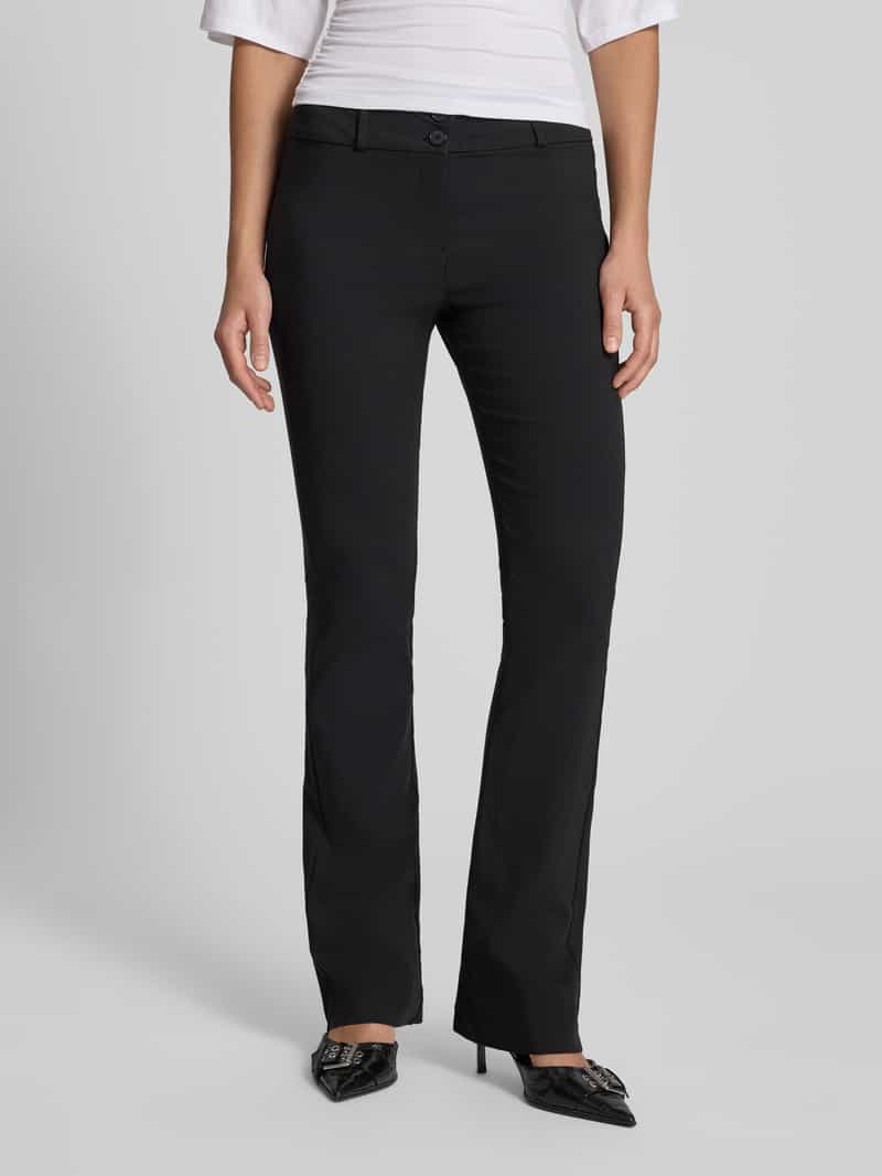REVIEW Stoffen broek met strookzak aan de achterkant
