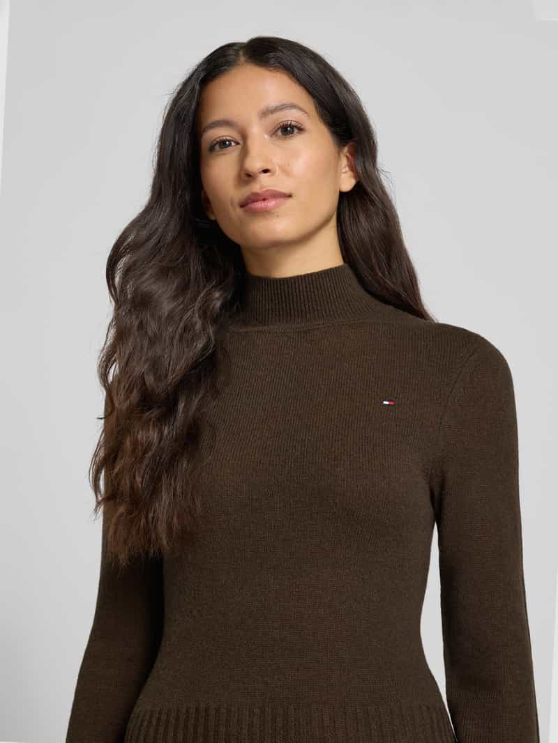 Tommy Hilfiger Regular fit vrijetijdsjurk van zuivere wol