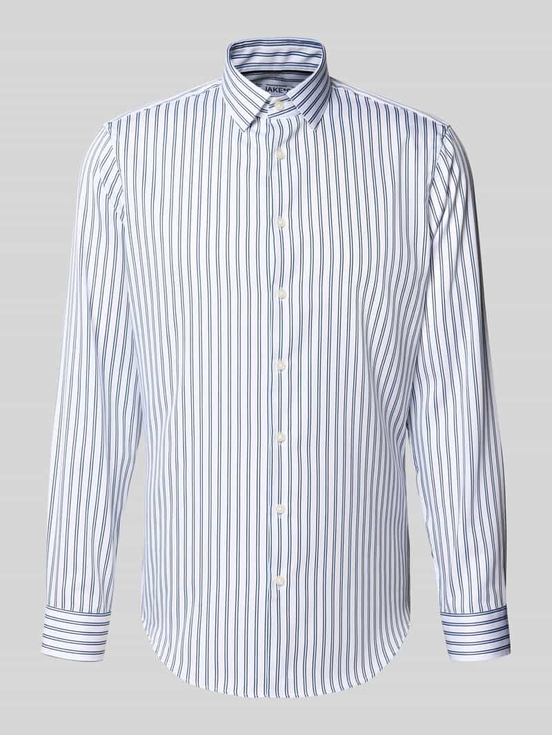 Jake*s Slim fit zakelijk overhemd met kentkraag