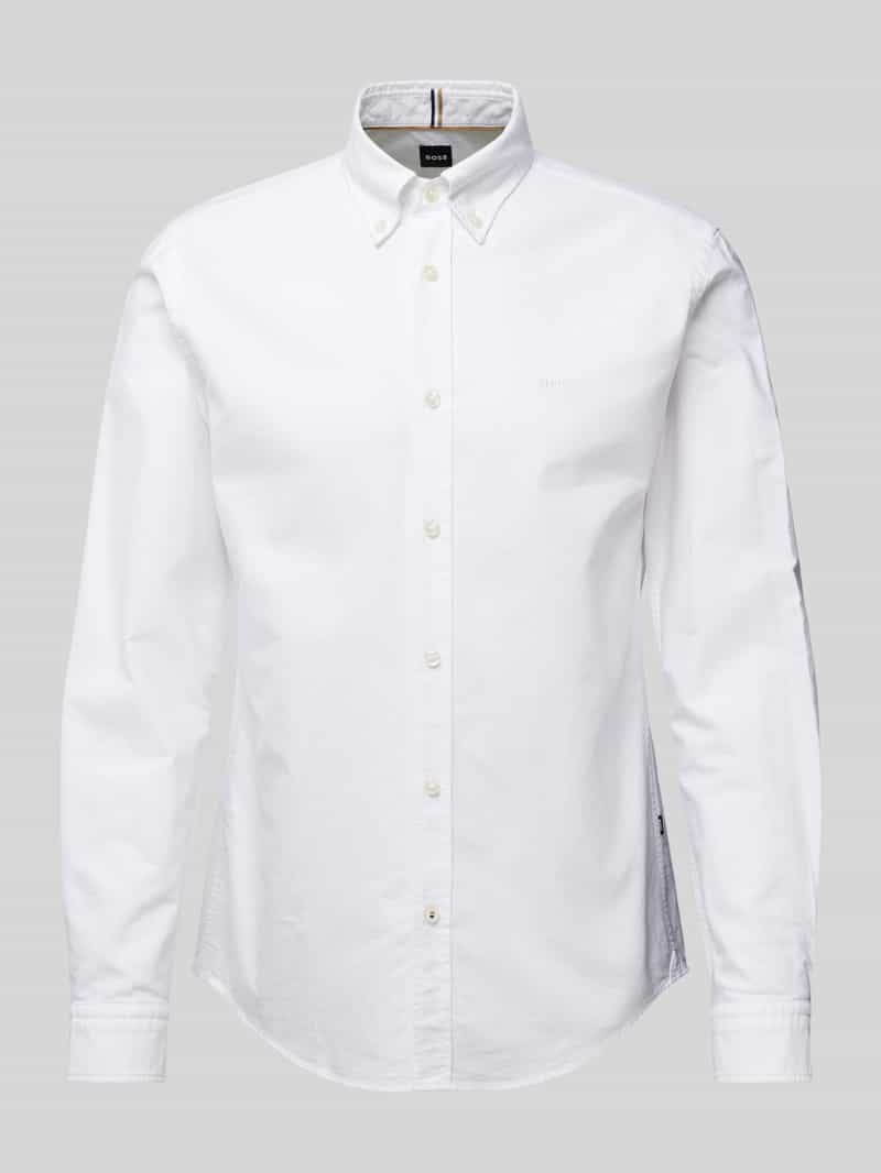 Boss Slim fit vrijetijdsoverhemd met labelstitching