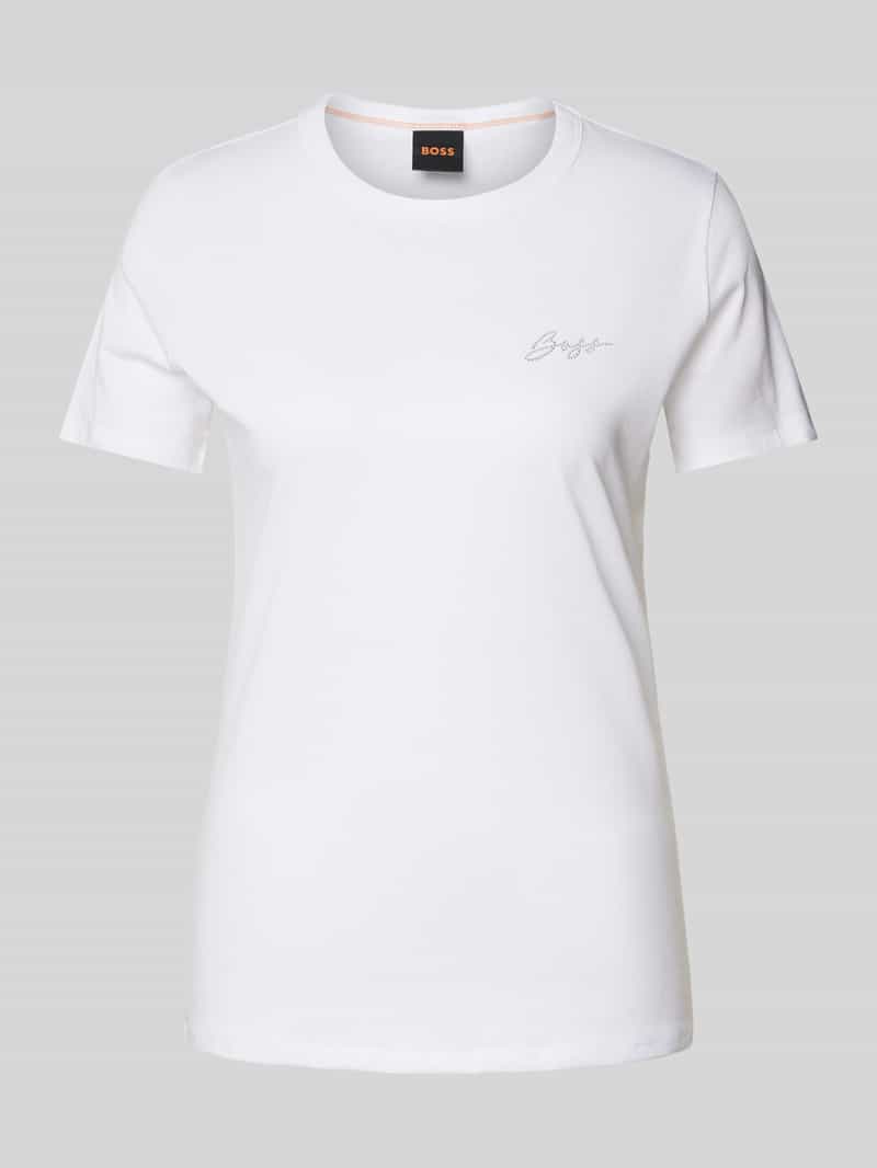 Boss Orange T-shirt met labeldetail model 'Elogo'