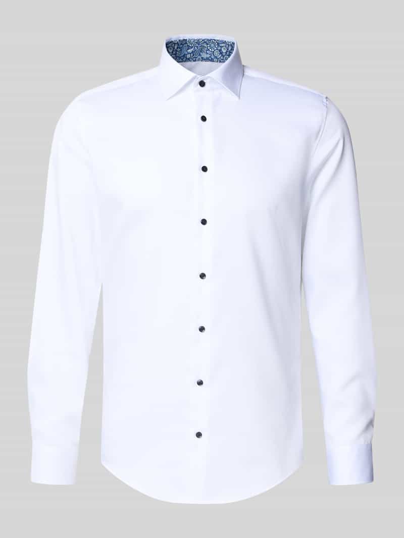 seidensticker Slim fit zakelijk overhemd met kentkraag model 'New Kent'
