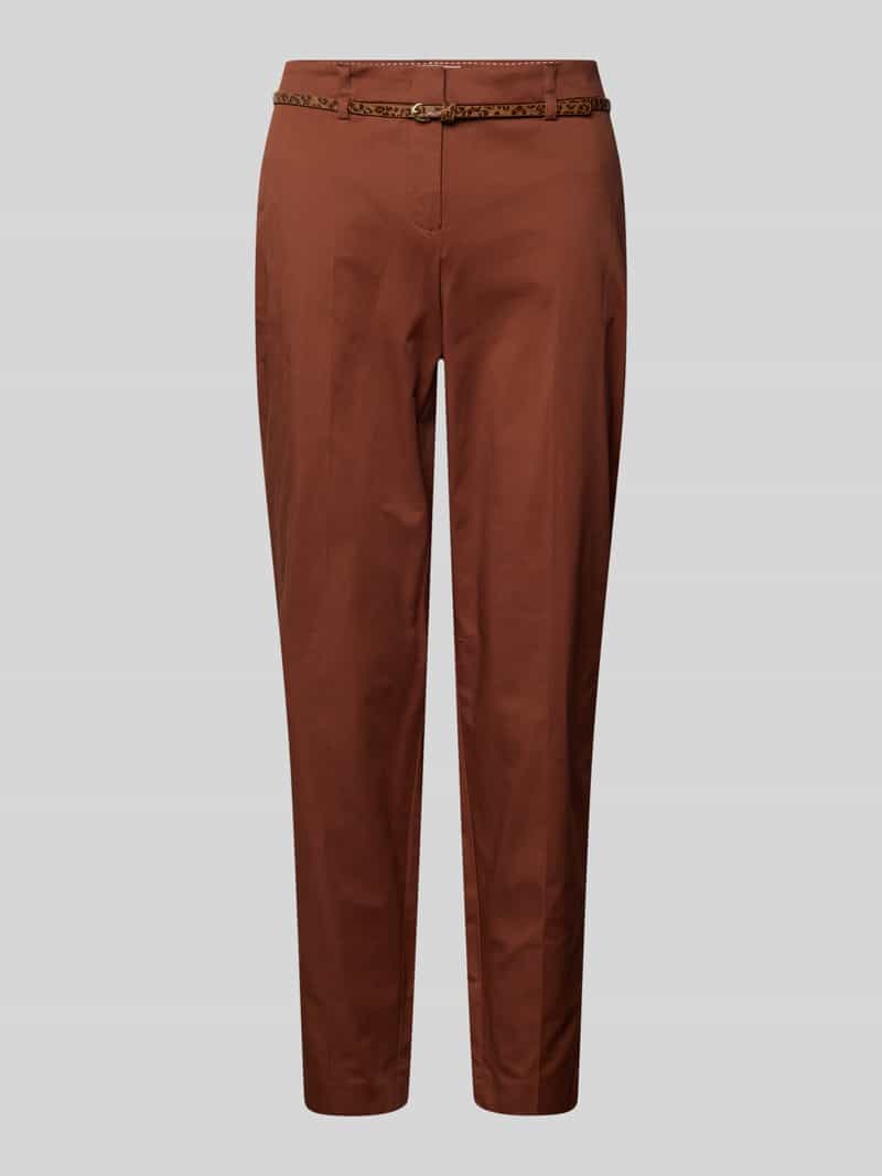 Christian Berg Woman Slim fit stoffen broek met verkort model