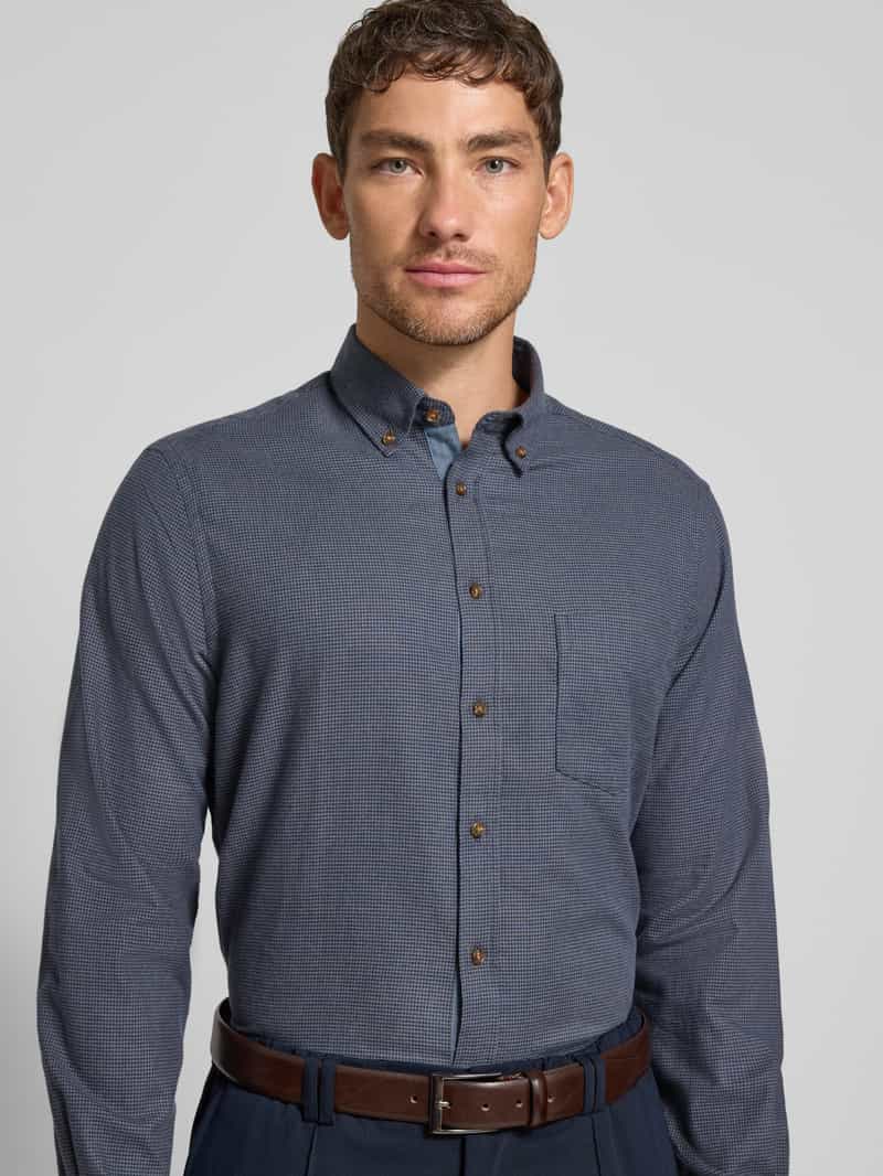 Christian Berg Men Vrijetijdsoverhemd met knoopsluiting