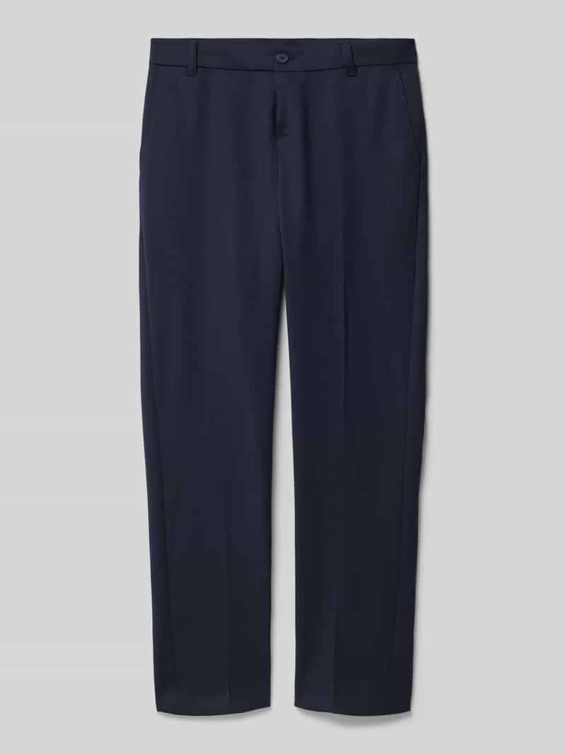 Boss Regular fit stoffen broek met persplooien
